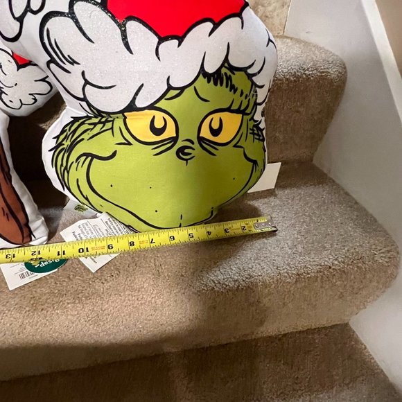 Dr. Seuss The Grinch & Max Christmas Pillow Toss, Comfort,...
